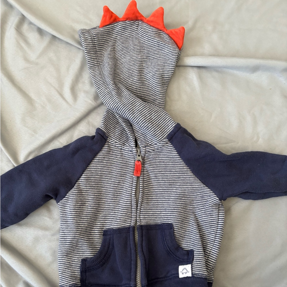 Carter's Navy and White Striped Baby Hoodie